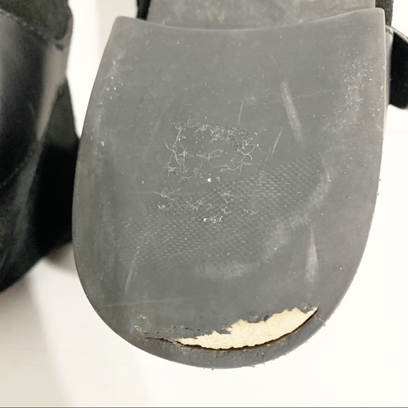 Franco Sarto Merit Leather and Suede Booties Adjustable Strap with Buckle Black - Picture 8 of 9